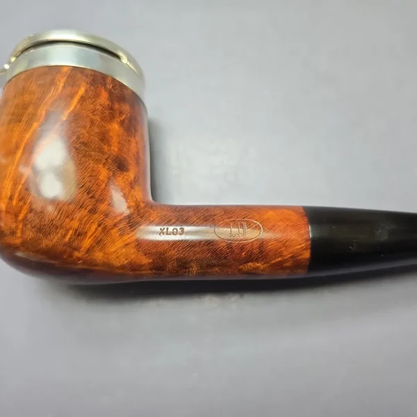 Dunhill 2005 Amber Root XL03 Smooth Giant Billiard w/ Silver Eagle Wind Cap Estate Briar Pipe, Unsmoked - Image 9