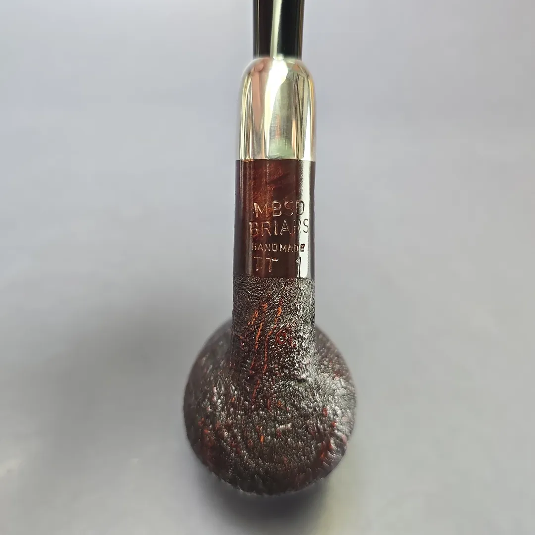 MBSD Briars Timeless Traditions 1 Sandblasted Billiard w/ Silver Handmade Briar Pipe, New - Image 9