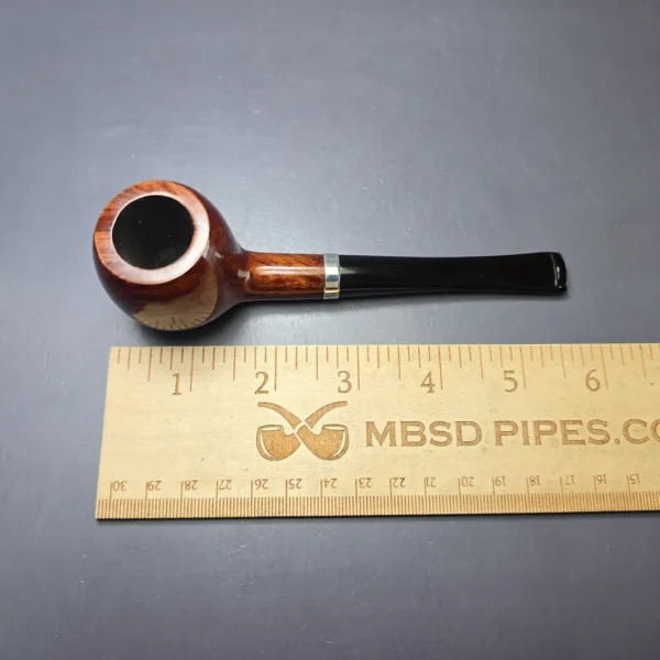 Les Wood (pre-Ferndown) Smooth Apple w/ Silver Estate Briar Pipe, Unsmoked - Image 9
