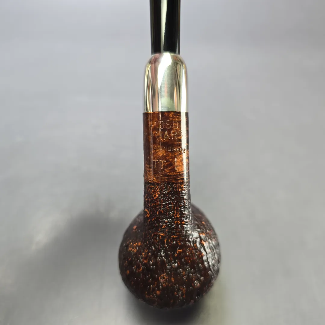 MBSD Briars Timeless Traditions 1 Sandblasted Billiard w/ Silver Handmade Briar Pipe, New - Image 9