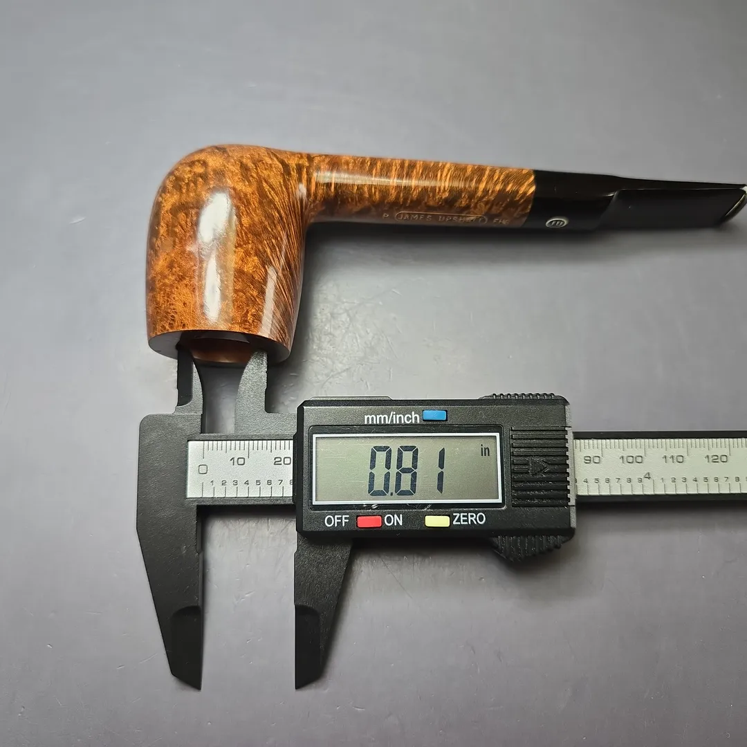 James Upshall P Grade Group 6 Smooth Lumberman Estate Briar Pipe, Unsmoked - Image 10