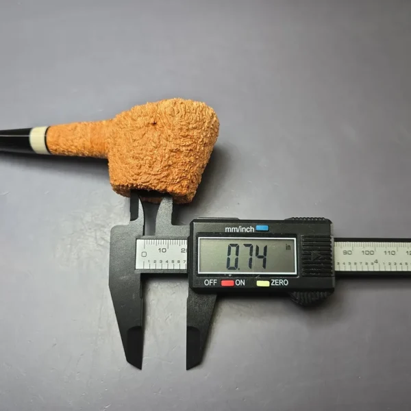 Pipe Tristan "Shape 55" Rusticated Pot w/ Horn Handmade Briar Pipe, New - Image 10