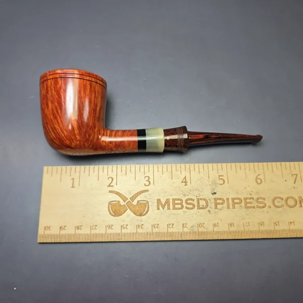 Kai Neilsen Flame Grain Old Briar Smooth Dublin w/ Horn Estate Briar Pipe, Unsmoked, 9mm - Image 9