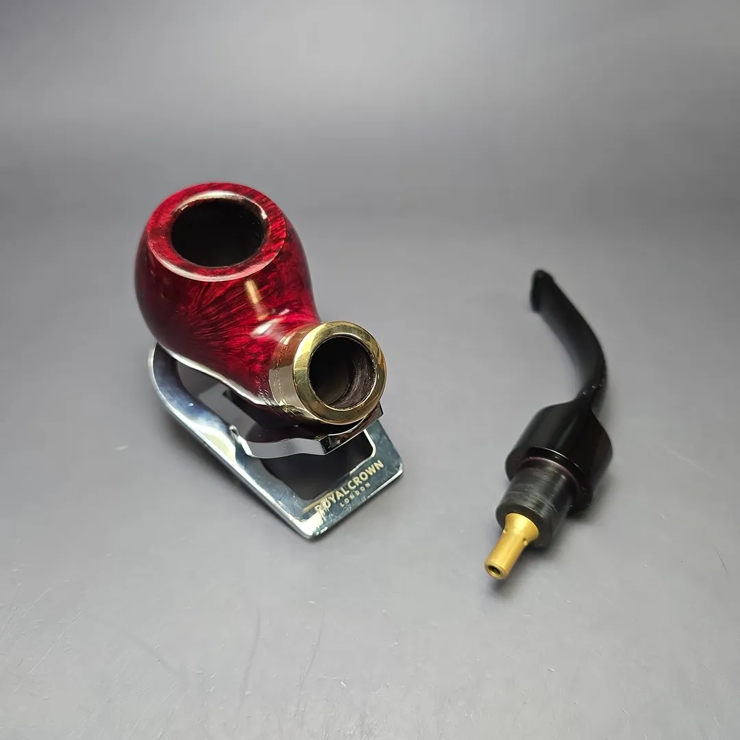 Peterson 1980 System Supreme Gold Mounted 2S Smooth Apple Estate Briar Pipe, Unsmoked - Image 10