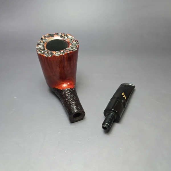 Savinelli Autograph 3 Partially Sandblasted Freehand Estate Briar Pipe, Unsmoked - Image 10