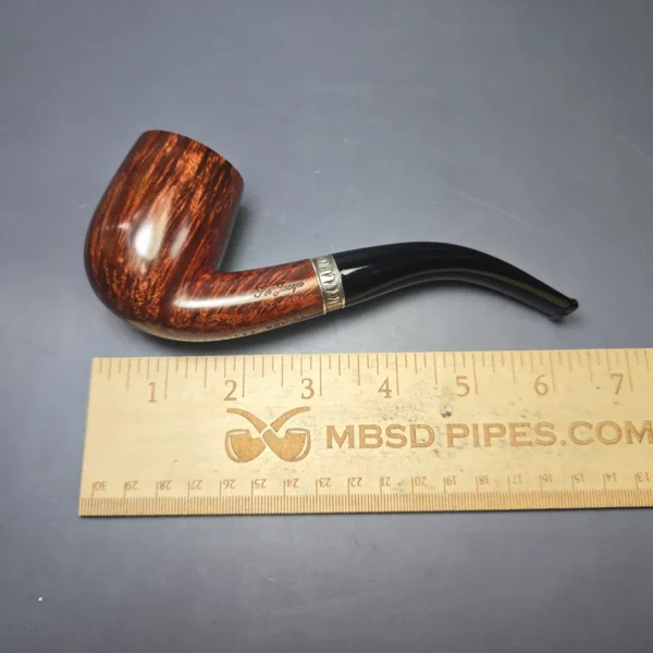 Ser Jacopo Domina 2006 Smooth Bent Billiard w/ Silver Estate Briar Pipe, Unsmoked - Image 10