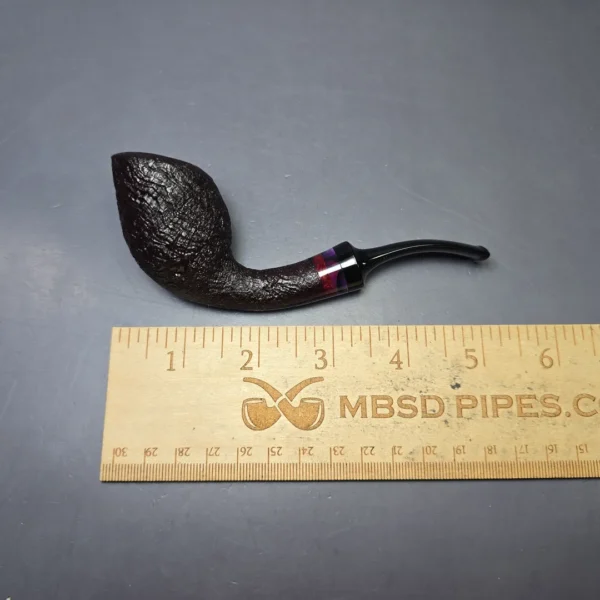 Papa Bear's Pipes by Tim Beaumont Sandblasted Cobra Handmade Briar Pipe, New - Image 10