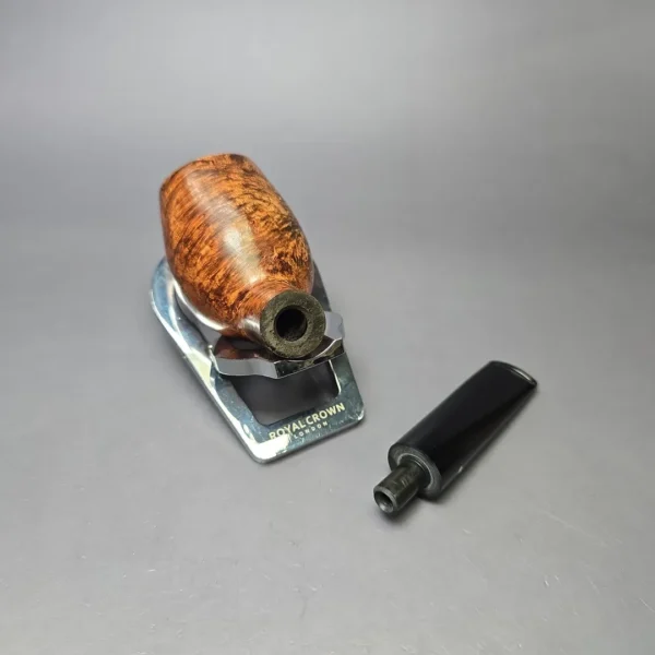 Moonshine MS03 Dark Smooth Deviled Egg Anse w/ Black Stem Briar Pipe, New - Image 10