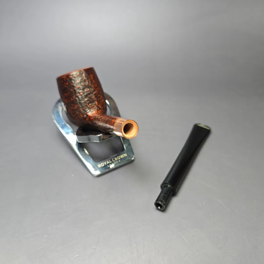 Bruno Nuttens Bing B1 Partially Sandblasted Billiard Briar Pipe, New - Image 10