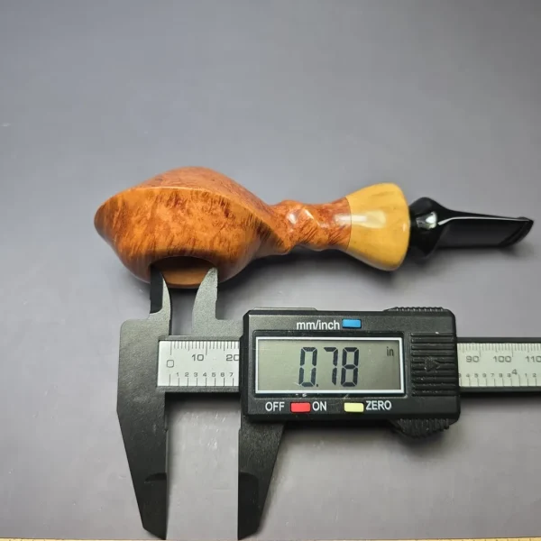 Luciano FR * Smooth Spiral Rhodesian w/ Olivewood Estate Briar Pipe, Unsmoked - Image 10