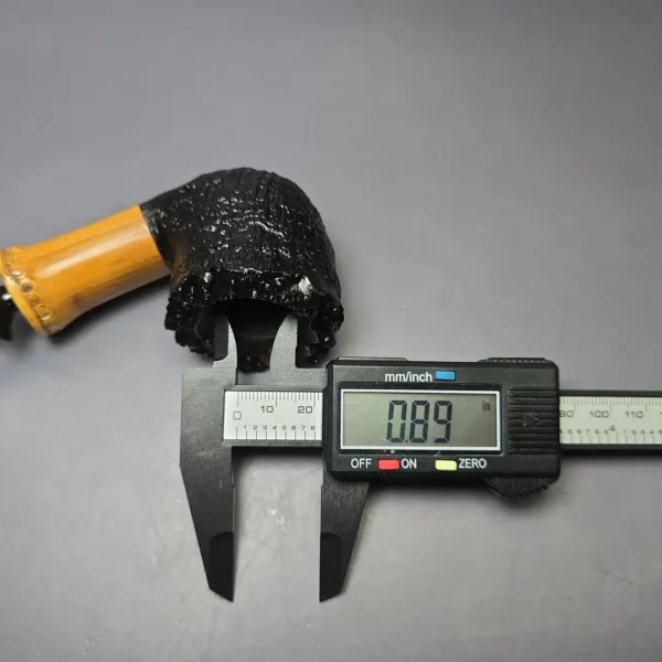 J Mouton Sandblasted Dublin w/ Bamboo & Walrus Estate Briar Pipe, Unsmoked - Image 10