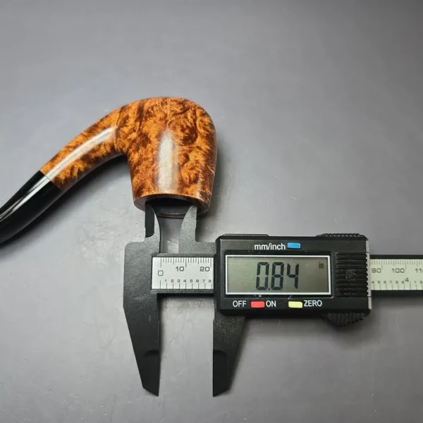 BriarWorks Classic C12 Dark Smooth Bent Billiard w/ Black Stem Briar Pipe, New - Image 10