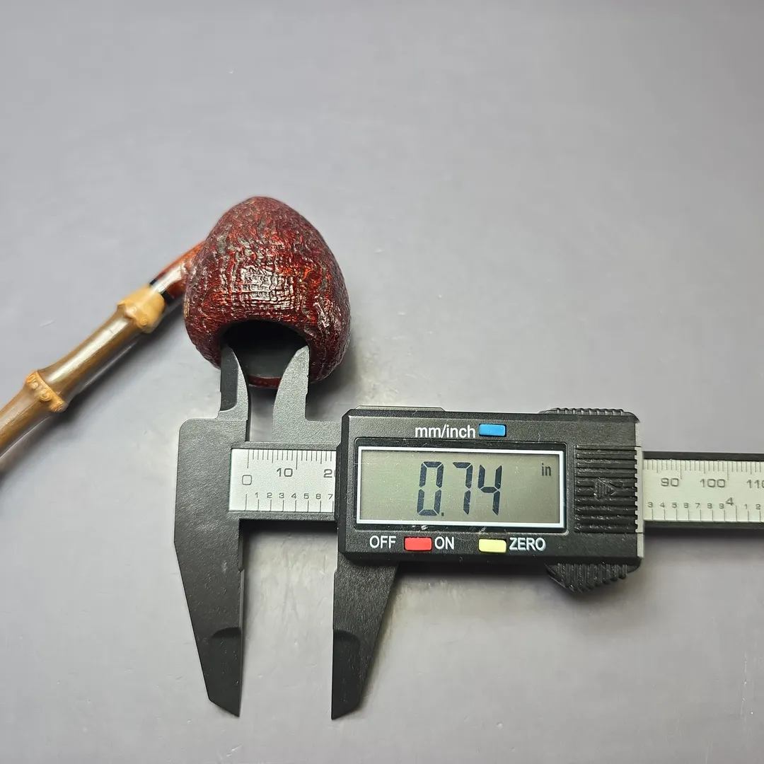 MBSD Briars Modern Masters 1 Sandblasted Peewit w/ Bamboo Briar Pipe, New - Image 10