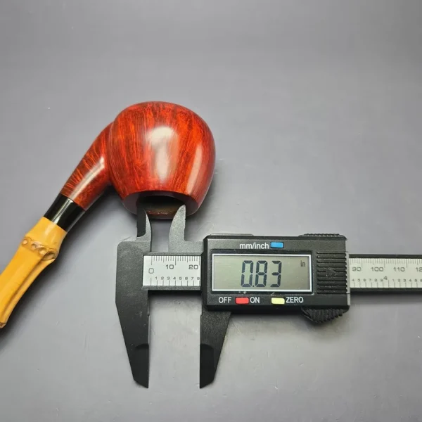 Bjarne Nielsen Signature Grade AX Smooth Apple w/ Bamboo Estate Briar Pipe, Unsmoked - Image 10