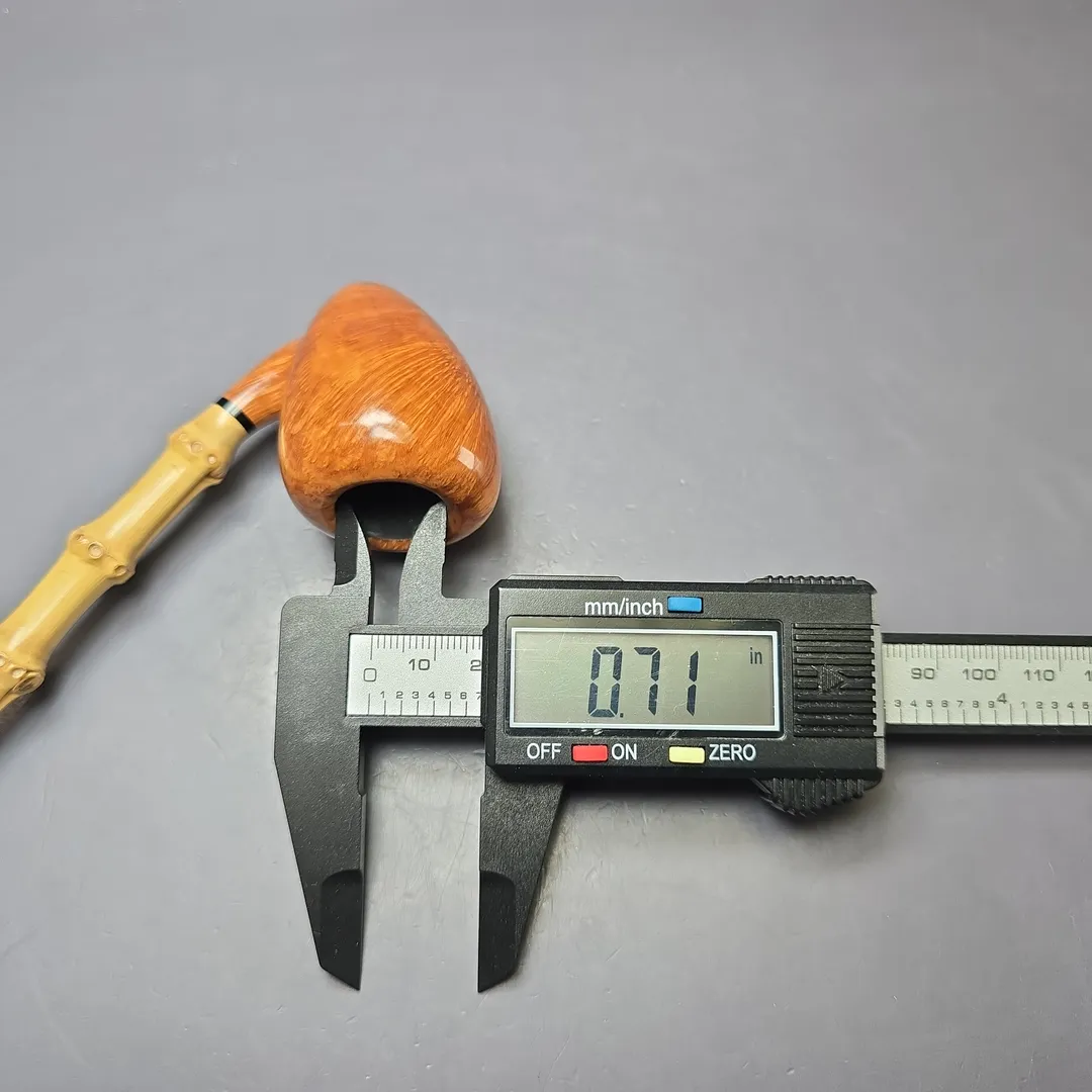 MBSD Briars Modern Masters 1 Smooth Peewit w/ Bamboo Briar Pipe, New - Image 10