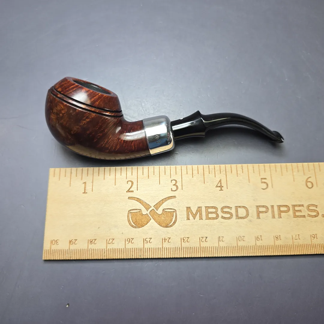 Dunhill 2008 Bruyere 3208 Smooth Rhodesian w/ Silver Estate Briar Pipe, English Estates - Image 10