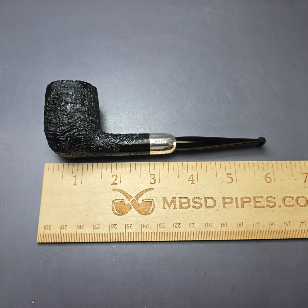 MBSD Briars Timeless Traditions 1 Sandblasted Billiard w/ Silver Handmade Briar Pipe, New - Image 10