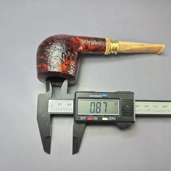 Neerup Classic Sandblasted Brandy w/ Brass Estate Briar Pipe, Unsmoked - Image 10
