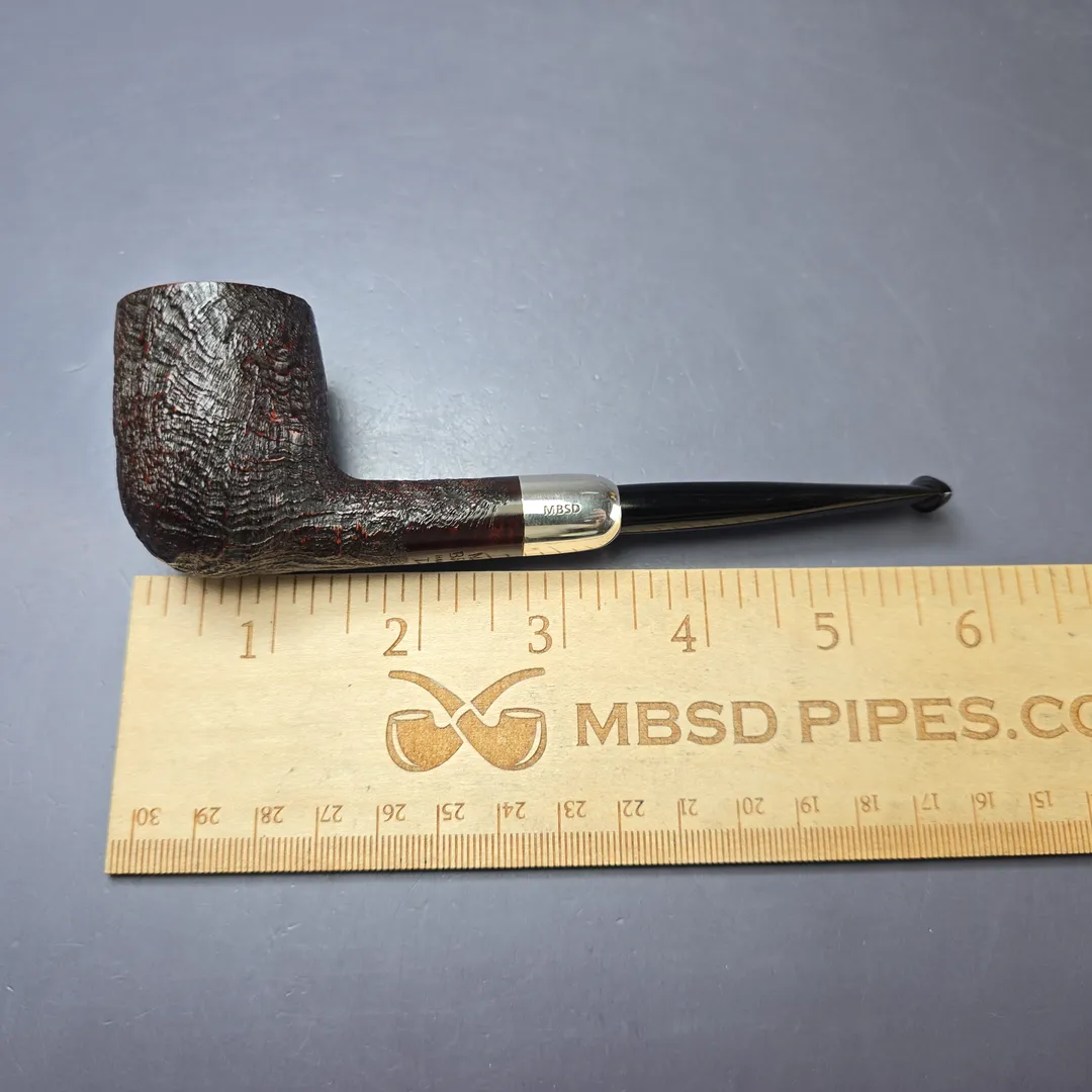 MBSD Briars Timeless Traditions 1 Sandblasted Billiard w/ Silver Handmade Briar Pipe, New - Image 10
