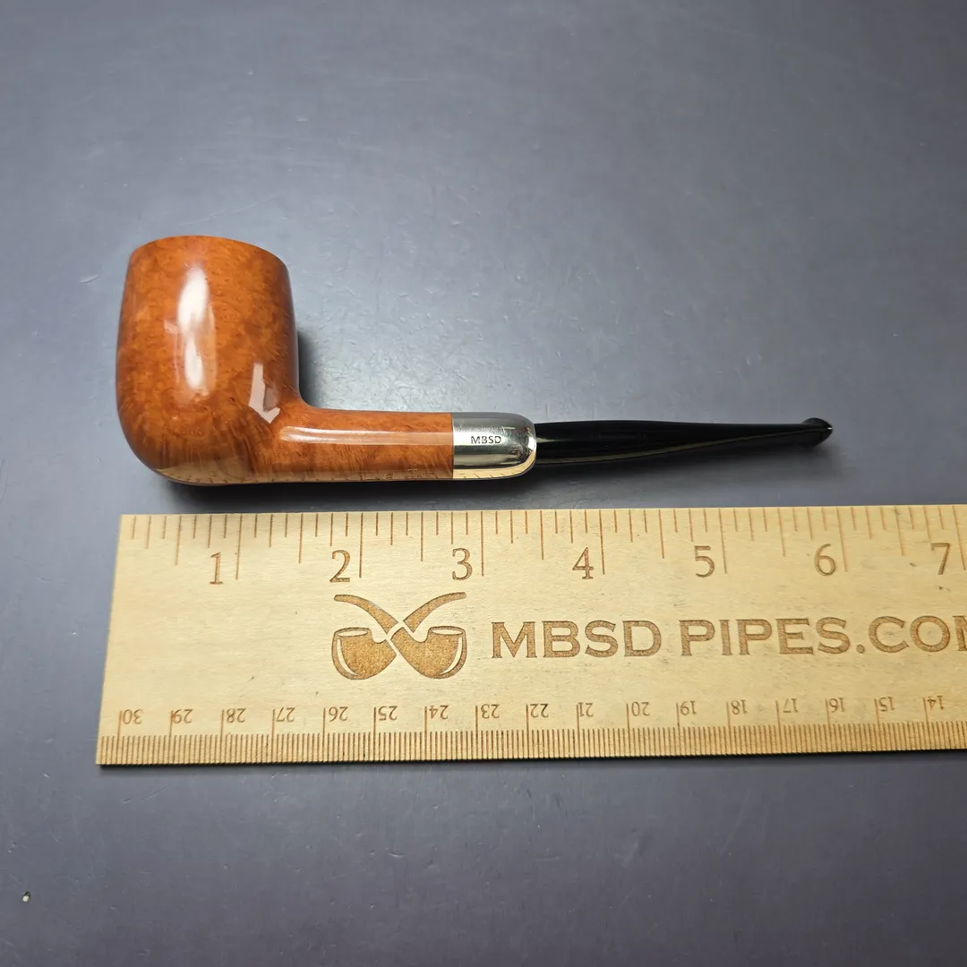 MBSD Briars Timeless Traditions 1 Smooth Billiard w/ Silver Handmade Briar Pipe, New - Image 10