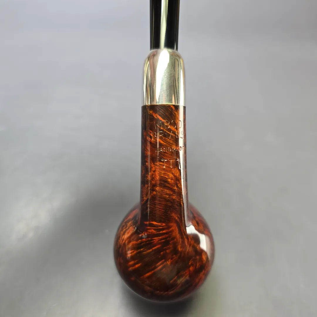 MBSD Briars Timeless Traditions 1 Smooth Billiard w/ Silver Handmade Briar Pipe, New - Image 10