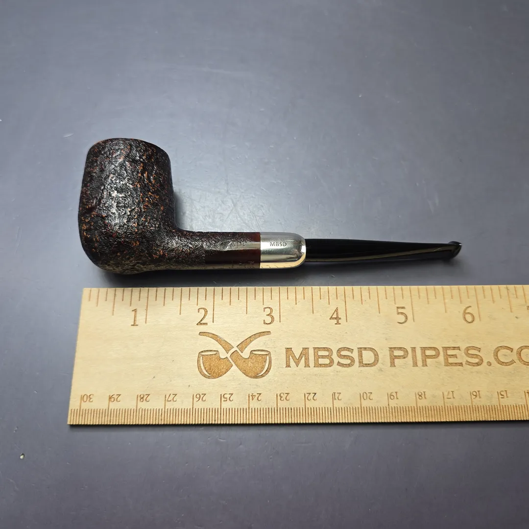 MBSD Briars Timeless Traditions 1 Sandblasted Billiard w/ Silver Handmade Briar Pipe, New - Image 10