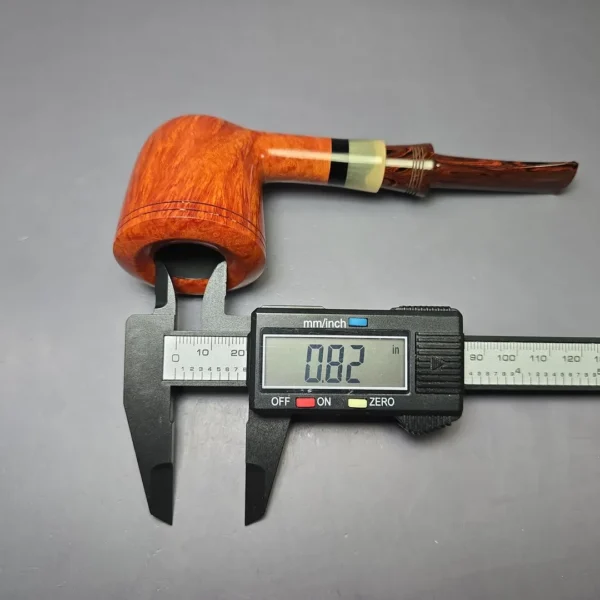 Kai Neilsen Flame Grain Old Briar Smooth Dublin w/ Horn Estate Briar Pipe, Unsmoked, 9mm - Image 10