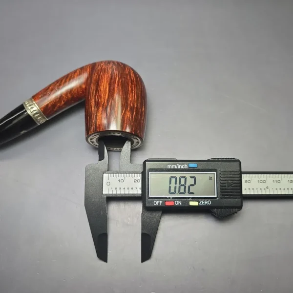 Ser Jacopo Domina 2006 Smooth Bent Billiard w/ Silver Estate Briar Pipe, Unsmoked - Image 11