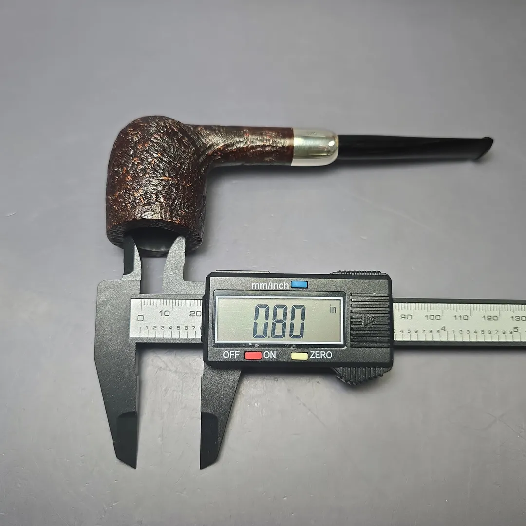 MBSD Briars Timeless Traditions 1 Sandblasted Billiard w/ Silver Handmade Briar Pipe, New - Image 11