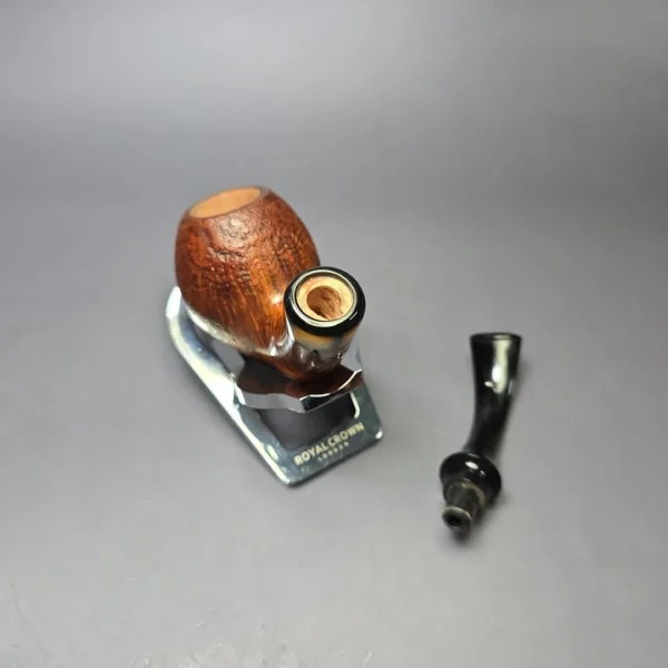 Papa Bear's Pipes by Tim Beaumont Partially Sandblasted Egg Handmade Briar Pipe, New - Image 11