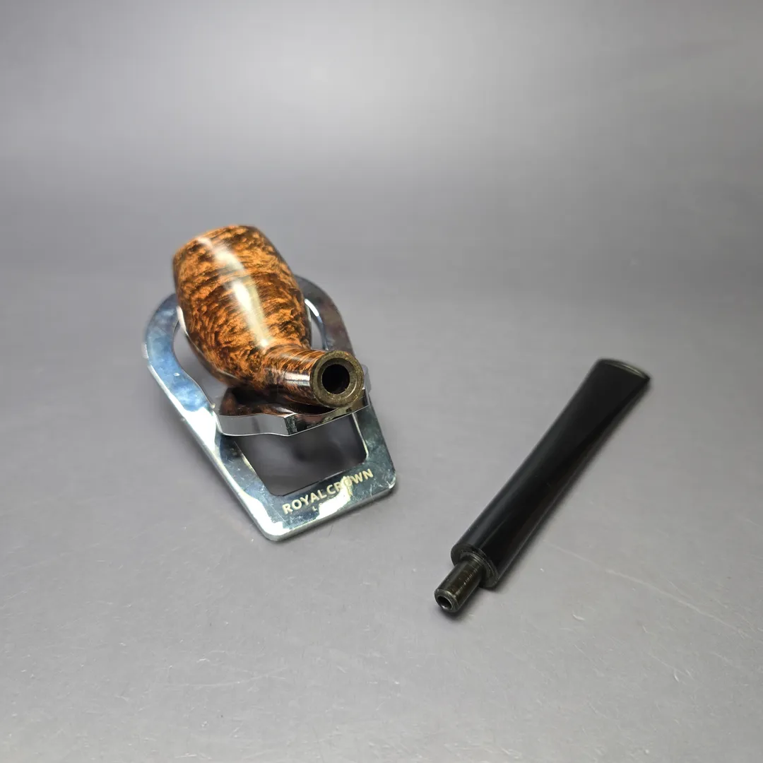 BriarWorks Classic C14 Dark Smooth Cutty w/ Black Stem Briar Pipe, New - Image 11