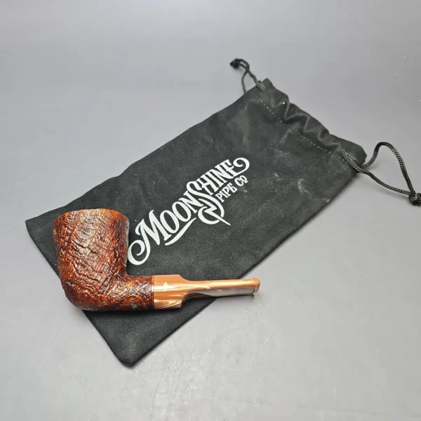 Moonshine MS04 Sandblasted Stublin Dublin w/ Coffee Stem Briar Pipe, New - Image 11