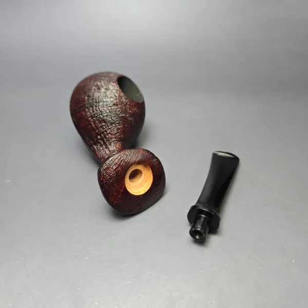 Madao Sandblasted Asymmetric Orca Handmade Briar Pipe, New - Image 11
