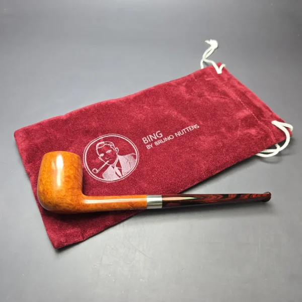 Bruno Nuttens Mini Bing B3 Smooth Billiard w/ Cumberland Briar Pipe, New - Image 11