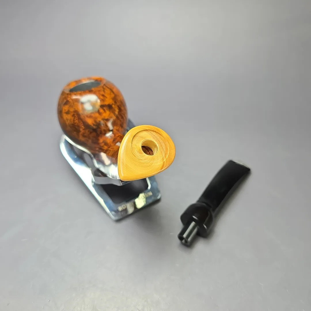 MBSD Briars Modern Masters 2 Smooth Blowfish w/ Boxwood Briar Pipe, New - Image 11