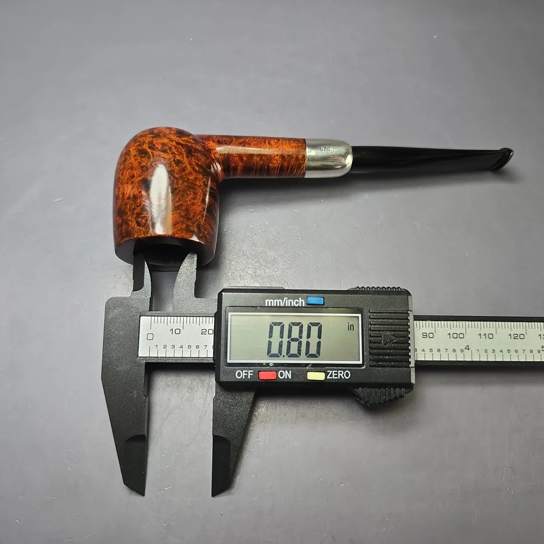 MBSD Briars Timeless Traditions 1 Smooth Billiard w/ Silver Handmade Briar Pipe, New - Image 11