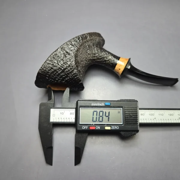 Kent Rasmussen Sandblasted Asymmetric Elephant's Foot w/ Masur Birch Estate Briar Pipe, Unsmoked - Image 11