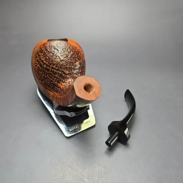 WO Larsen Pearl Grade Partially Sandblasted Cobra Estate Briar Pipe, Unsmoked - Image 11