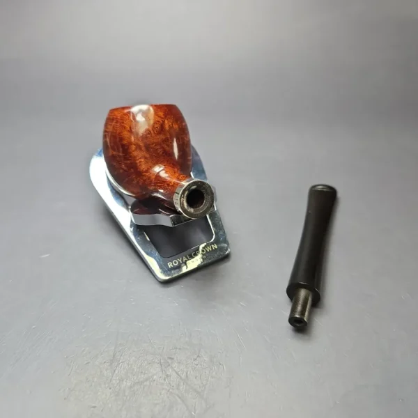 Les Wood (pre-Ferndown) Smooth Apple w/ Silver Estate Briar Pipe, Unsmoked - Image 11