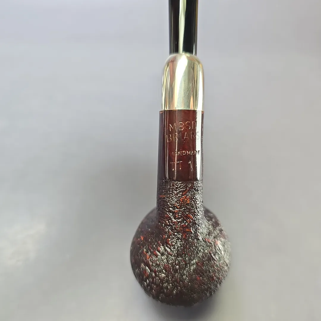 MBSD Briars Timeless Traditions 1 Sandblasted Billiard w/ Silver Handmade Briar Pipe, New - Image 11