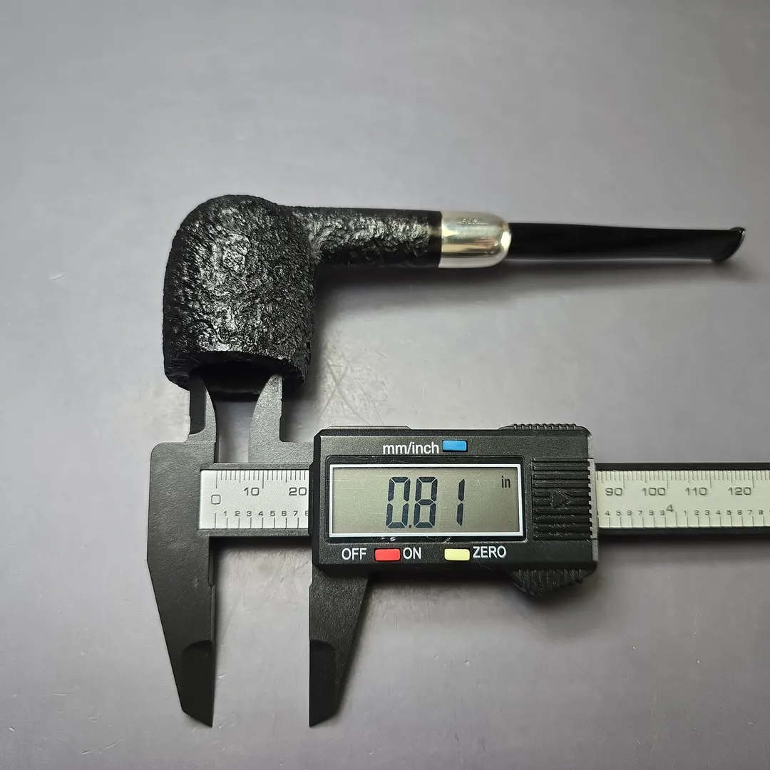 MBSD Briars Timeless Traditions 1 Sandblasted Billiard w/ Silver Handmade Briar Pipe, New - Image 11