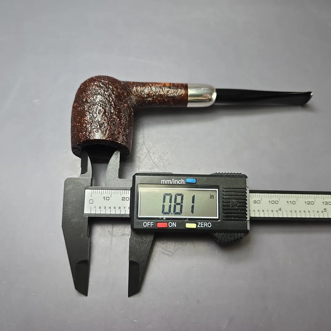 MBSD Briars Timeless Traditions 1 Sandblasted Billiard w/ Silver Handmade Briar Pipe, New - Image 11