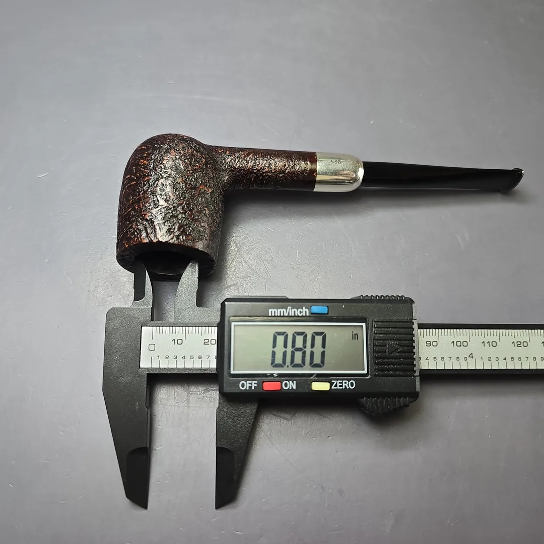 MBSD Briars Timeless Traditions 1 Sandblasted Billiard w/ Silver Handmade Briar Pipe, New - Image 11