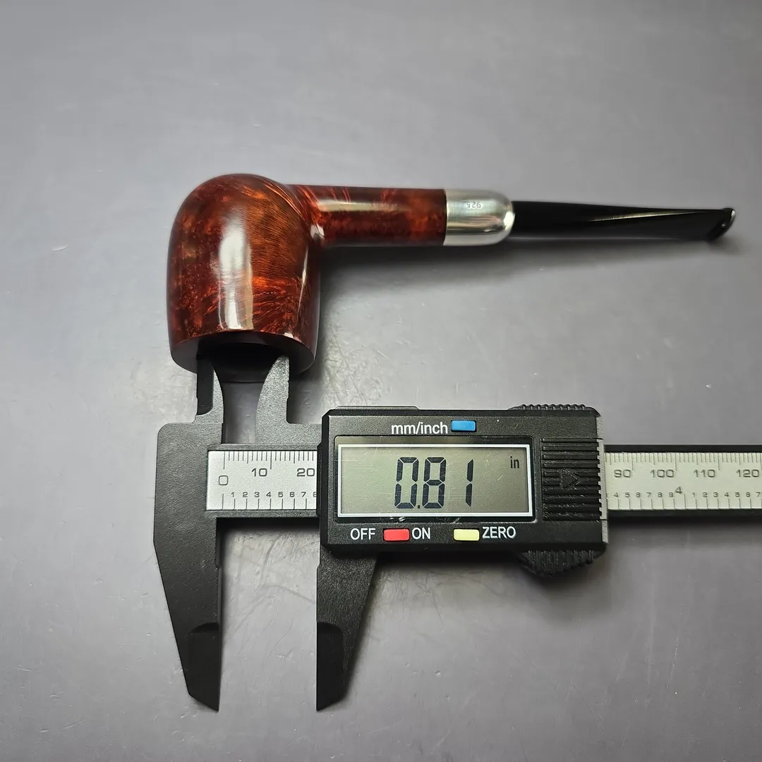 MBSD Briars Timeless Traditions 1 Smooth Billiard w/ Silver Handmade Briar Pipe, New - Image 11