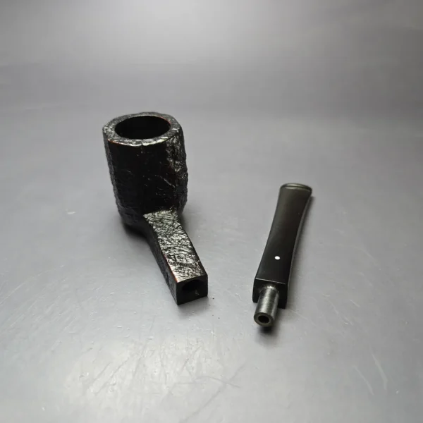 Dunhill 1987 Shell Briar 4124 "Complimentary" Sandblasted Panel Estate Briar Pipe, Unsmoked - Image 11