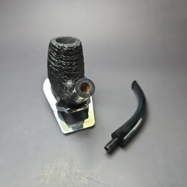 Pipe Tristan Sandblasted LC Bent Billiard w/ Blue Cumberland Handmade Briar Pipe, New - Image 11