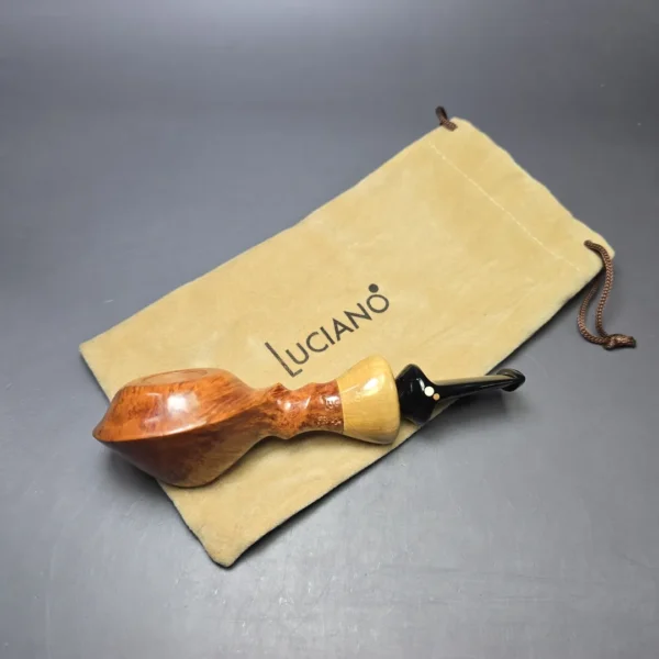 Luciano FR * Smooth Spiral Rhodesian w/ Olivewood Estate Briar Pipe, Unsmoked - Image 12