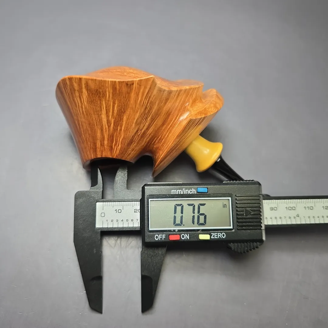 Madao 3000 Smooth Asymmetric Volcano w/ Boxwood Handmade Briar Pipe, New - Image 12