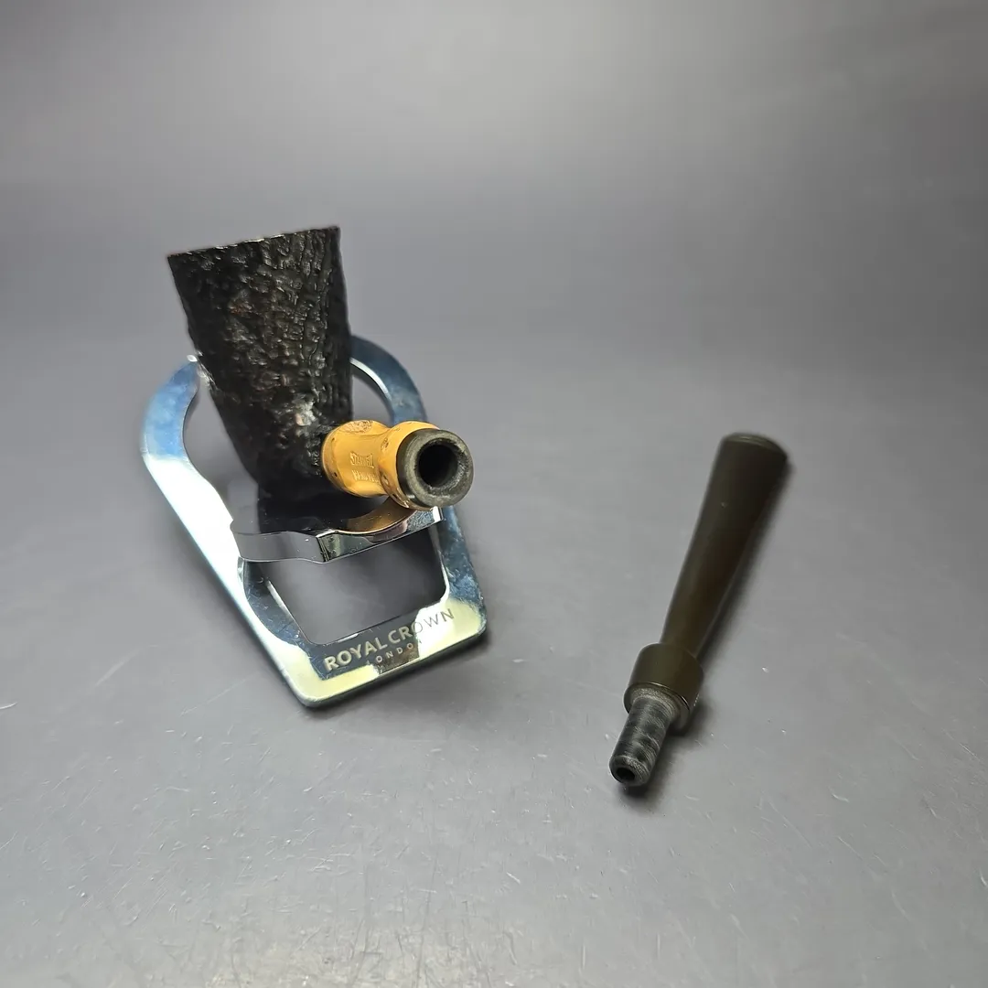 Stanwell c.1960s Hand Made Bamboo Sandblasted Nefertiti Dublin Estate Briar Pipe, Unsmoked - Image 12