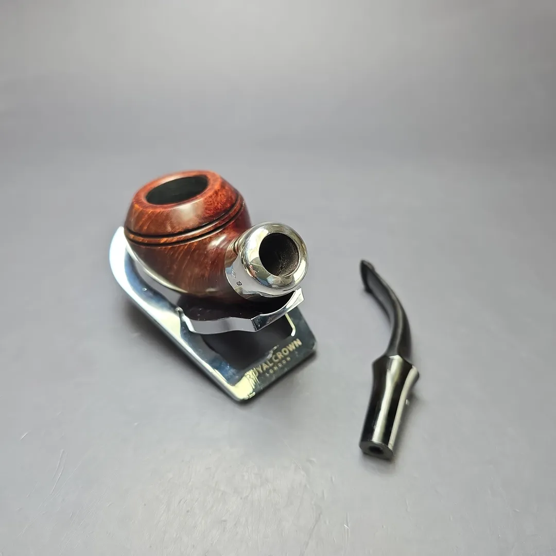 Dunhill 2008 Bruyere 3208 Smooth Rhodesian w/ Silver Estate Briar Pipe, English Estates - Image 12